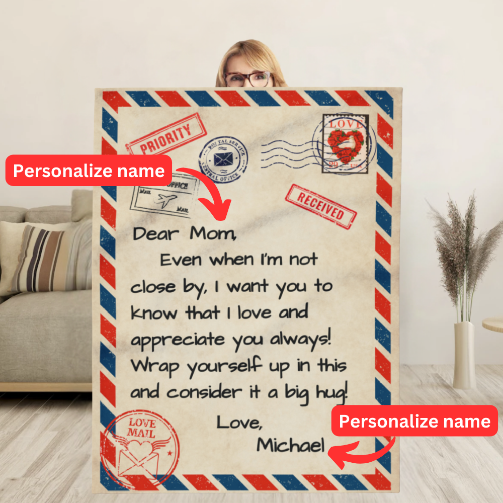 Dear Mom, Grandma, Son, Daughter, etc. | Personalized Blanket