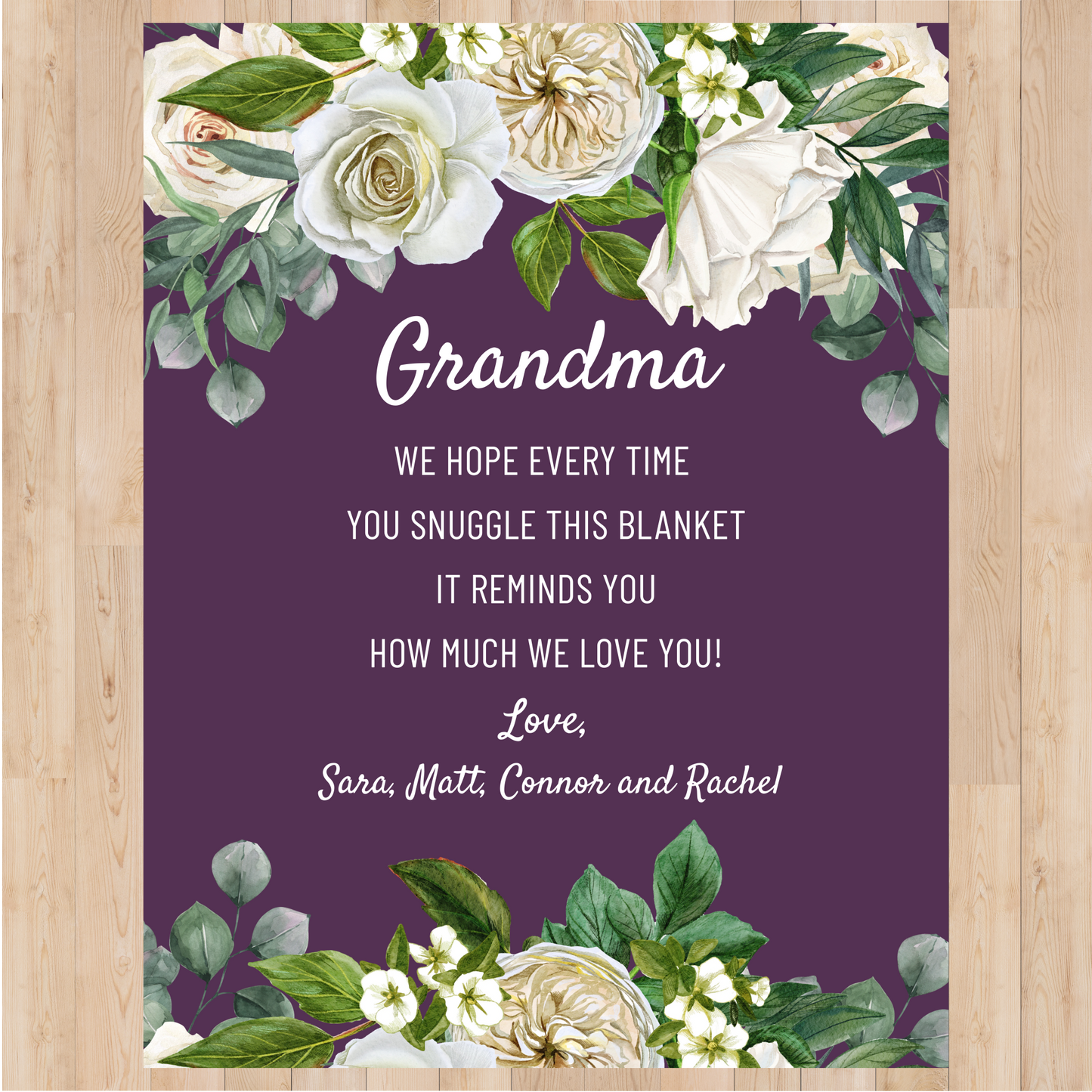 Grandma, Mom, Auntie, Bonus Mom ect. Blanket| Personalized